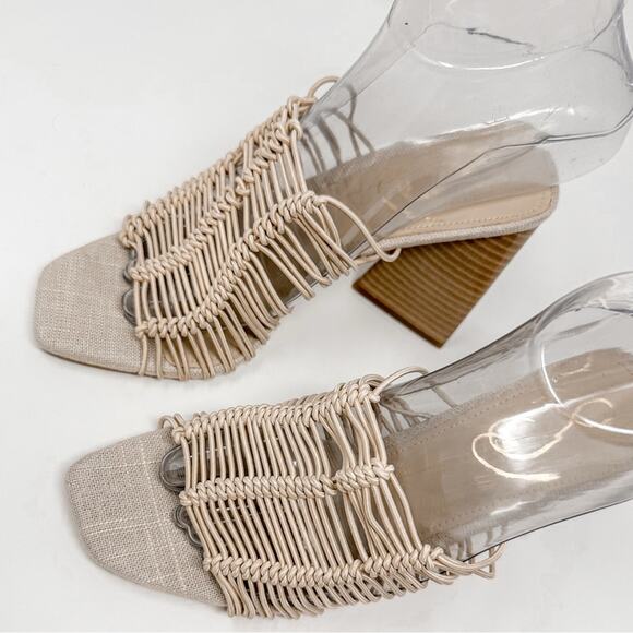 Sam Edelman Laurette Cream Block Heel Slip On Sandals, NEW, Size 5.5 MSRP $140 - Picture 3 of 9